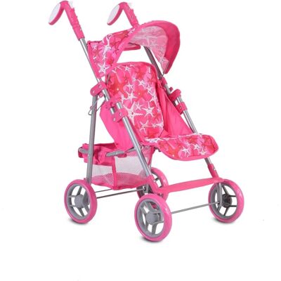 Moni Pink Stars 9351 Faltbarer Puppenwagen - Puppenwagen Moni Pink Stars 9351 Faltbarer Puppenwagen - Puppenwagen