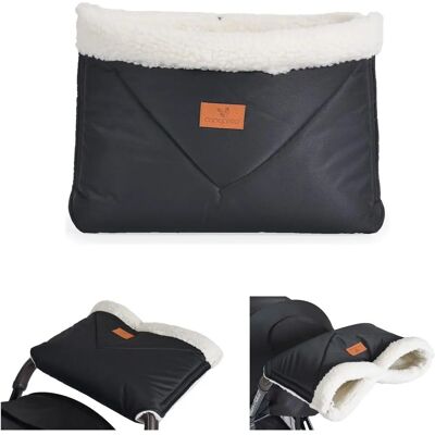 Cangaroo Luxe Handmuff - Kinderwagen-Handwärmer - Schwarz Cangaroo Luxe Handmuff - Kinderwagen-Handwärmer - Schwarz
