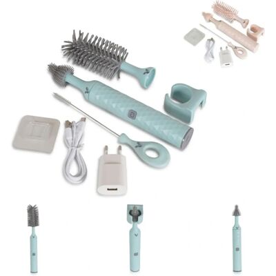 Cangaroo Elektrisches Flaschenbürstenset - 2-in-1 Saugerreiniger, Blau Cangaroo Elektrisches Flaschenbürstenset - 2-in-1 Saugerreiniger, Blau