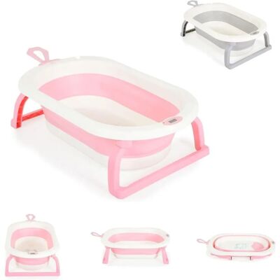 Cangaroo Pink Faltbare Babybadewanne mit Digitalthermometer - 87cm Cangaroo Pink Faltbare Babybadewanne mit Digitalthermometer - 87cm