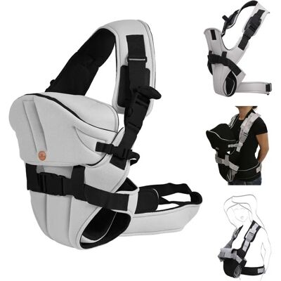 Moni Carry go 2 in 1 Babytrage - Leichtgrau - Babytrage Moni Carry go 2 in 1 Babytrage - Leichtgrau - Babytrage
