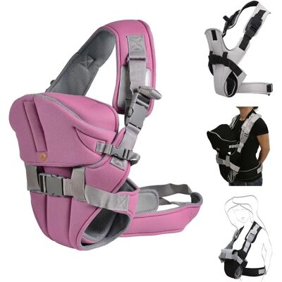 Moni Carry go 2 in 1 Babytrage - Pink - Von 3 Monaten bis 1 Jahr Moni Carry go 2 in 1 Babytrage - Pink - Von 3 Monaten bis 1 Jahr