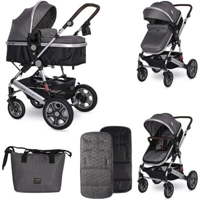 Lorelli Lora Faltbarer Kinderwagen mit Gummirädern - Babywagen & Sportsitz Lorelli Lora Faltbarer Kinderwagen mit Gummirädern - Babywagen & Sportsitz