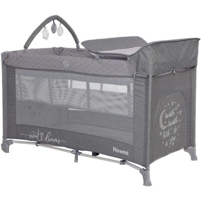 Lit de Voyage Lorelli Noemi - 2 Niveaux, Matelas à Langer, Arche de Jeu, Sac de Transport, Roues - Publicité Lit de Voyage Lorelli Noemi - 2 Niveaux, Matelas à Langer, Arche de Jeu, Sac de Transport, Roues - Publicité