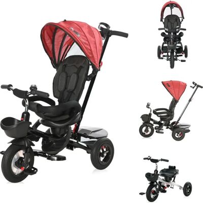 Lorelli Roter 3-in-1 umkehrbares Dreirad mit Luftreifen Lorelli Roter 3-in-1 umkehrbares Dreirad mit Luftreifen