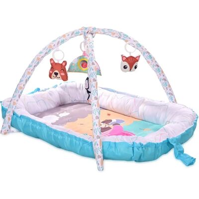 Lorelli Spielbogen Bow Nest - 2-in-1 Baby Nest & Spielmatte - Blau Lorelli Spielbogen Bow Nest - 2-in-1 Baby Nest & Spielmatte - Blau