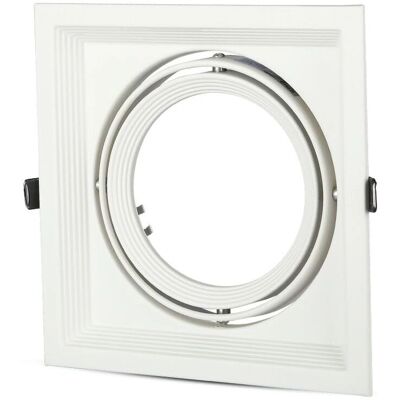 V-TAC Bianco Quadrato Regolabile Incasso AR111 - Interni V-TAC Bianco Quadrato Regolabile Incasso AR111 - Interni