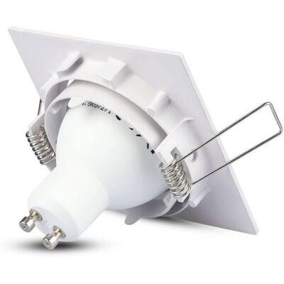 V-TAC VT-779 Verstellbarer quadratischer weißer LED-Einbaustrahler - Einbau-LED-Spots V-TAC VT-779 Verstellbarer quadratischer weißer LED-Einbaustrahler - Einbau-LED-Spots