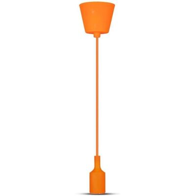 V-TAC Lámpara colgante de silicona naranja - Lámpara de techo E27 Decorativa V-TAC Lámpara colgante de silicona naranja - Lámpara de techo E27 Decorativa
