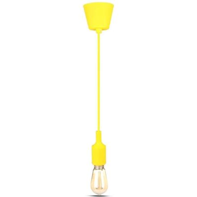 V-TAC VT-7228 Dekorativer Lampenhalter - E27, 1M Silikonkabel, Gelb - Deckenlampe V-TAC VT-7228 Dekorativer Lampenhalter - E27, 1M Silikonkabel, Gelb - Deckenlampe