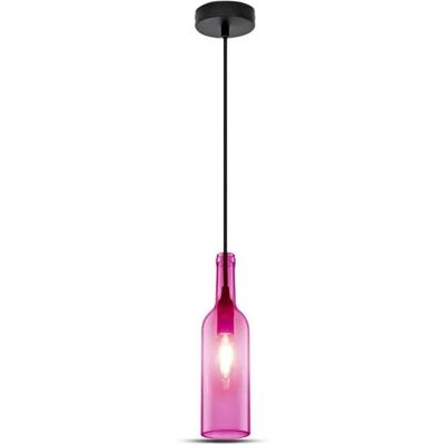 Lámpara colgante V-Tac VT-7558 - Forma de botella, vidrio Fucsia 1m Lámpara colgante V-Tac VT-7558 - Forma de botella, vidrio Fucsia 1m