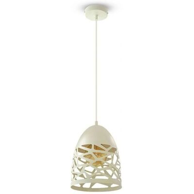 V-TAC Lampada Pendente in Metallo Bianco E27 - Lampada da Soffitto Elegante V-TAC Lampada Pendente in Metallo Bianco E27 - Lampada da Soffitto Elegante