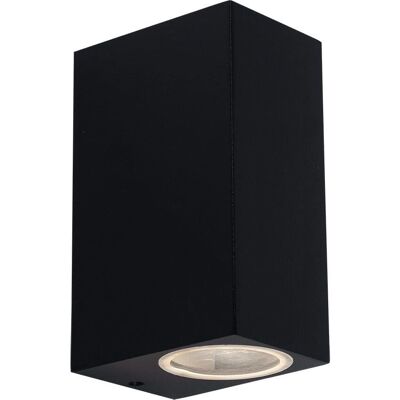 Luce da parete quadrata nera V-TAC - IP44 - 2 GU10 Luce da parete quadrata nera V-TAC - IP44 - 2 GU10