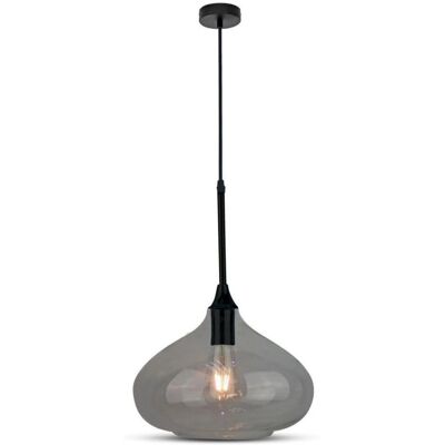 Lampada a sospensione V-TAC VT-7281 in vetro 1M nero - E27 Lampada a sospensione V-TAC VT-7281 in vetro 1M nero - E27