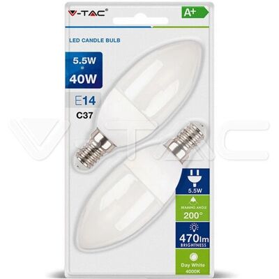 V-TAC VT-2106 Bombilla LED Blanco 6400K 5,5W E14 V-TAC VT-2106 Bombilla LED Blanco 6400K 5,5W E14