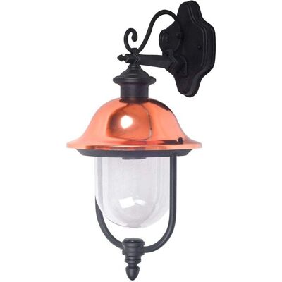 V-TAC VT-852 Lanterna da Parete LED - E27, 60W, Nero, Rame V-TAC VT-852 Lanterna da Parete LED - E27, 60W, Nero, Rame