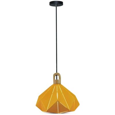 V-tac Lampada a sospensione con parte superiore in legno - E27 Max 60W V-tac Lampada a sospensione con parte superiore in legno - E27 Max 60W