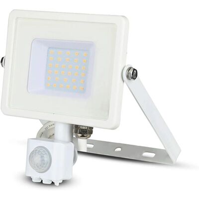V-TAC Blanc 30W Projecteur LED avec Capteur de Mouvement - Type de Produit - Publicité V-TAC Blanc 30W Projecteur LED avec Capteur de Mouvement - Type de Produit - Publicité
