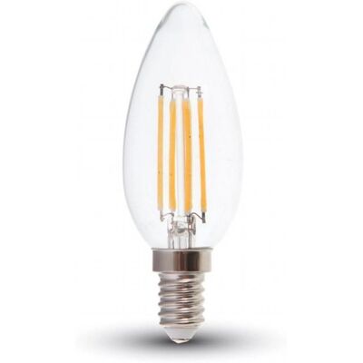 V-TAC VT-2127 Lampadina LED Candela - E14, 6W, Bianco Naturale V-TAC VT-2127 Lampadina LED Candela - E14, 6W, Bianco Naturale