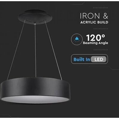 V-TAC VT-32-1-B Lampada a sospensione LED rotonda - Soffitto - Nero V-TAC VT-32-1-B Lampada a sospensione LED rotonda - Soffitto - Nero