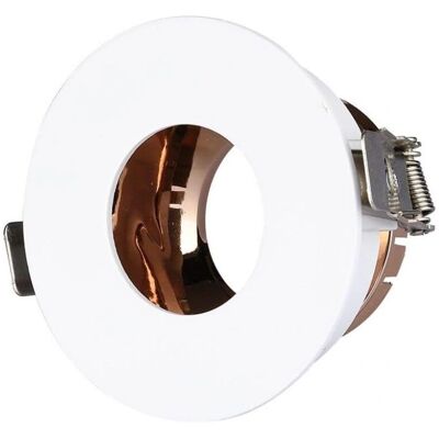 V-TAC VT-873 Einbaustrahler Halterung - Rund, Verstellbar, Weiß+Roségold Innen V-TAC VT-873 Einbaustrahler Halterung - Rund, Verstellbar, Weiß+Roségold Innen