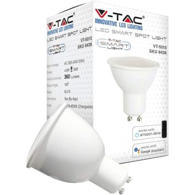 V-TAC Casa Intelligente GU10 Cambia Colore LED V-TAC Casa Intelligente GU10 Cambia Colore LED