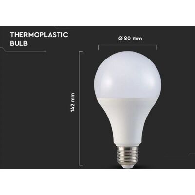 V-TAC VT-2218 Lampadina LED 18W Bianco caldo 3000K - E27 - A80 V-TAC VT-2218 Lampadina LED 18W Bianco caldo 3000K - E27 - A80