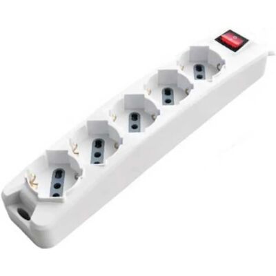 V-TAC 8712 Multipresa - 5 Prese Interno Bianco V-TAC 8712 Multipresa - 5 Prese Interno Bianco