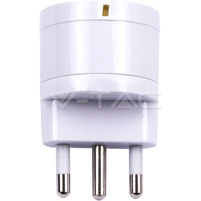 V-TAC 8720 Adattatore di Spina - Tipo L (IT) + Tipo F - Bianco V-TAC 8720 Adattatore di Spina - Tipo L (IT) + Tipo F - Bianco