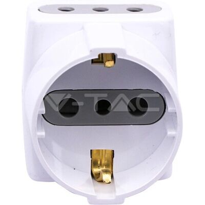 V-TAC 8723 Adattatore Spina - Compatibilità Italiana & Francese V-TAC 8723 Adattatore Spina - Compatibilità Italiana & Francese