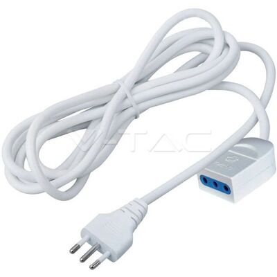 V-TAC 8730 Cavo prolunga - Interno, 5m, Bianco, 2300W V-TAC 8730 Cavo prolunga - Interno, 5m, Bianco, 2300W