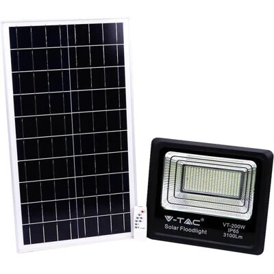 V-TAC Faro 100W - Pannello Solare, Telecomando, Nero V-TAC Faro 100W - Pannello Solare, Telecomando, Nero