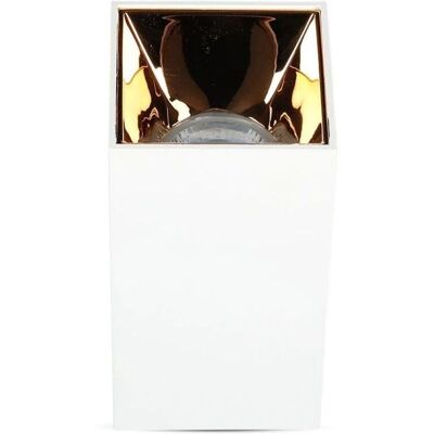 V-TAC Portafaretto LED Quadratisch GU10 - Weiß & Roségold - 74x74x140mm - LED-Spot V-TAC Portafaretto LED Quadratisch GU10 - Weiß & Roségold - 74x74x140mm - LED-Spot