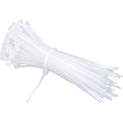 V-TAC Nylon Kabelbinders 4,5x150mm Wit 100 stuks - Kabelmanagement V-TAC Nylon Kabelbinders 4,5x150mm Wit 100 stuks - Kabelmanagement