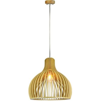 Lampada a sospensione in legno V-tac con portalampada E27 - Interno 60W Lampada a sospensione in legno V-tac con portalampada E27 - Interno 60W