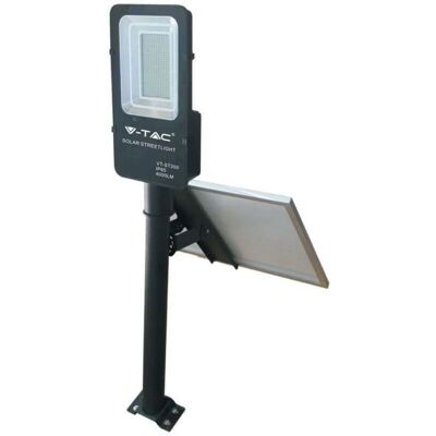 V-TAC VT-ST-200 Luce Stradale Solare - 50W, Nero, 6000K V-TAC VT-ST-200 Luce Stradale Solare - 50W, Nero, 6000K