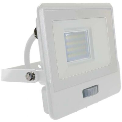 V-tac VT-128S-1 White LED Floodlight with Sensor - 20W - 1510 Lm - 4000K - 1m Cable V-tac VT-128S-1 White LED Floodlight with Sensor - 20W - 1510 Lm - 4000K - 1m Cable