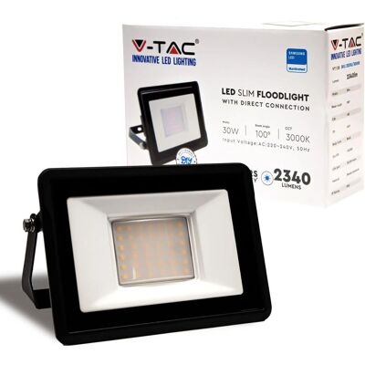 V-TAC VT-138 Faro LED da 30W - Nero - 3000K - IP65 V-TAC VT-138 Faro LED da 30W - Nero - 3000K - IP65