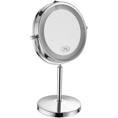 V-TAC VT-7572 Lampada Specchio - Ingrandimento 1x-3x, 3W LED, Cromo Grigio V-TAC VT-7572 Lampada Specchio - Ingrandimento 1x-3x, 3W LED, Cromo Grigio