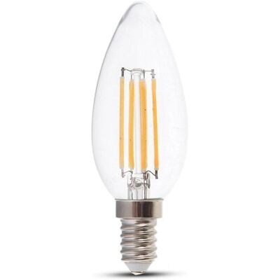 V-TAC VT-1986 Bombilla LED Vela - Blanco cálido - Forma vela - IP20 - 4W - 3000K - E14 V-TAC VT-1986 Bombilla LED Vela - Blanco cálido - Forma vela - IP20 - 4W - 3000K - E14