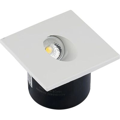 V-TAC VT-1109 Faretti LED Quadrato Incasso - Interni 3W, 270LM, Bianco Caldo V-TAC VT-1109 Faretti LED Quadrato Incasso - Interni 3W, 270LM, Bianco Caldo