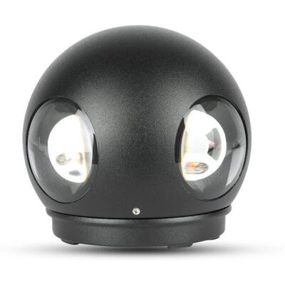Lampada da muro LED V-TAC - 4W, Nera, 3000K, IP65 - Sferica Lampada da muro LED V-TAC - 4W, Nera, 3000K, IP65 - Sferica
