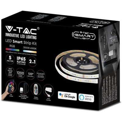 V-tac Smart Home taśma LED RGB+3in1 - IP65 Wodoodporna, Wi-Fi, Alexa, Google V-tac Smart Home taśma LED RGB+3in1 - IP65 Wodoodporna, Wi-Fi, Alexa, Google