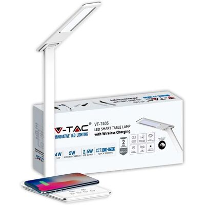 V-TAC VT-7405 LED Tischlampe - Farbwechsel 3IN1 - Kabelloses Laden V-TAC VT-7405 LED Tischlampe - Farbwechsel 3IN1 - Kabelloses Laden