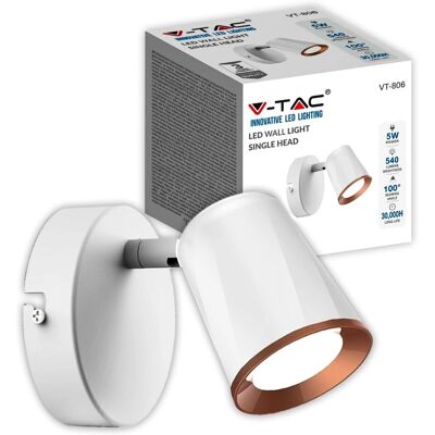 V-tac VT-806 Wandleuchte - Verstellbar, 5W, 3000K V-tac VT-806 Wandleuchte - Verstellbar, 5W, 3000K