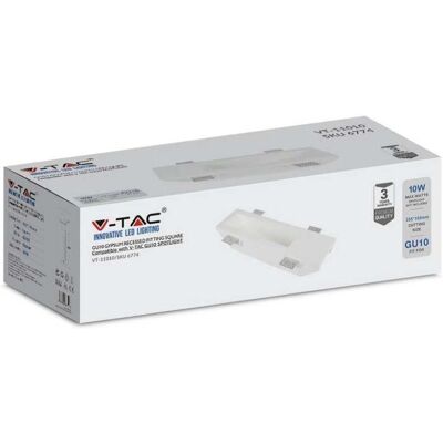 V-TAC VT-11010 Luce da Parete - Quadrato, GU10, Bianco V-TAC VT-11010 Luce da Parete - Quadrato, GU10, Bianco