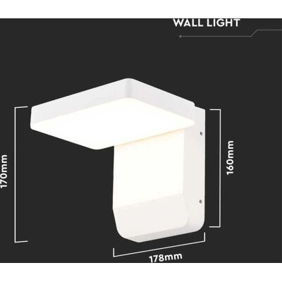 V-tac VT-11020 LED Wandleuchte - 17W, 4000K, Weiß, IP65 V-tac VT-11020 LED Wandleuchte - 17W, 4000K, Weiß, IP65