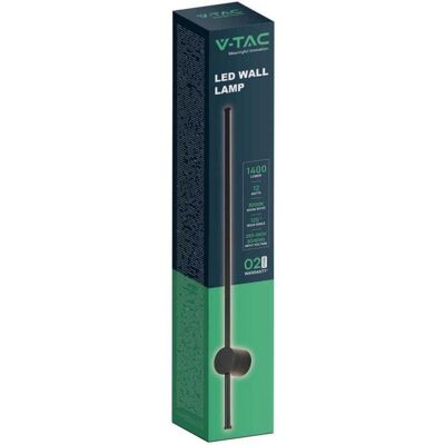 V-TAC VT-11112 Lampada da Parete Nera Moderna - Illuminazione V-TAC VT-11112 Lampada da Parete Nera Moderna - Illuminazione