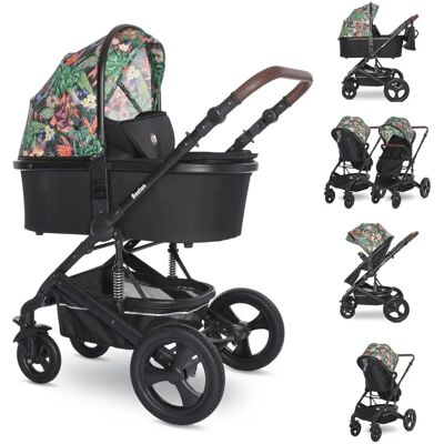 Lorelli Boston 2-in-1 Kinderwagen - Tropical Flowers Lorelli Boston 2-in-1 Kinderwagen - Tropical Flowers