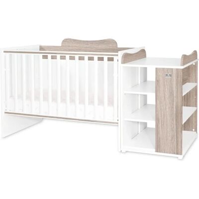Lorelli Babybett Multi - Modulares 5-Konfigurationen - Weiß & Kaffee Lorelli Babybett Multi - Modulares 5-Konfigurationen - Weiß & Kaffee
